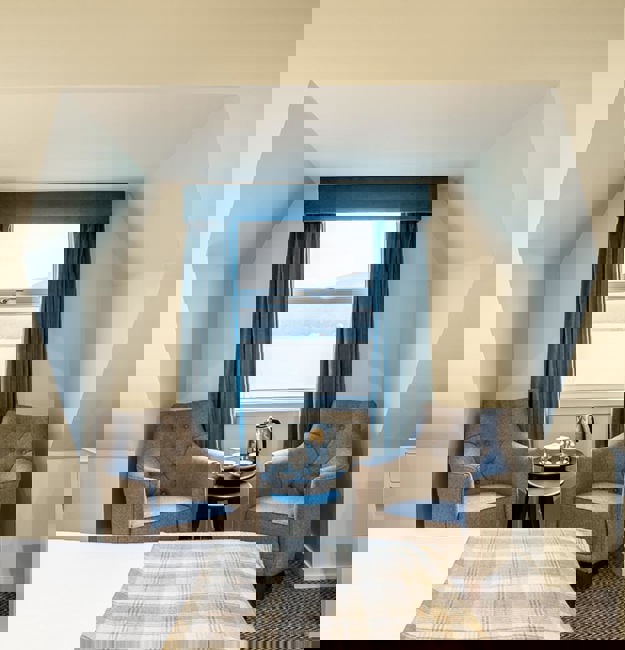 Feature bedroom at Ballachulish Hotel